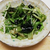 簡単！レタス水菜ワカメのチョレギサラダ